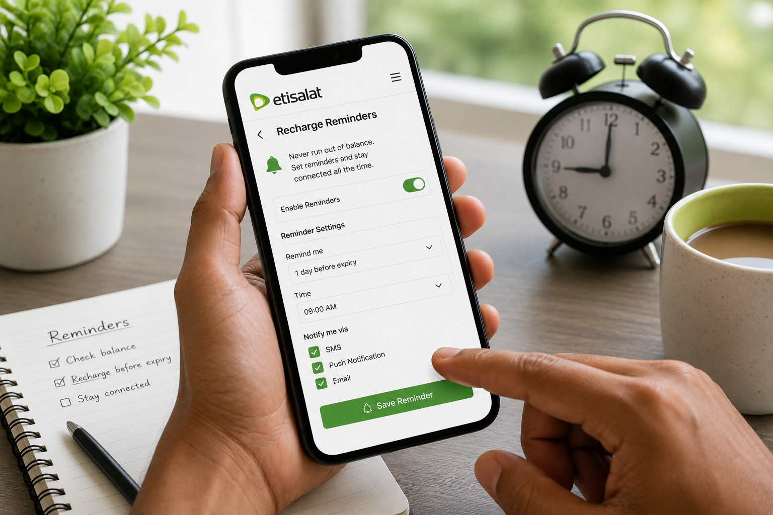 How to Set Recharge Reminders for Your Etisalat Number?