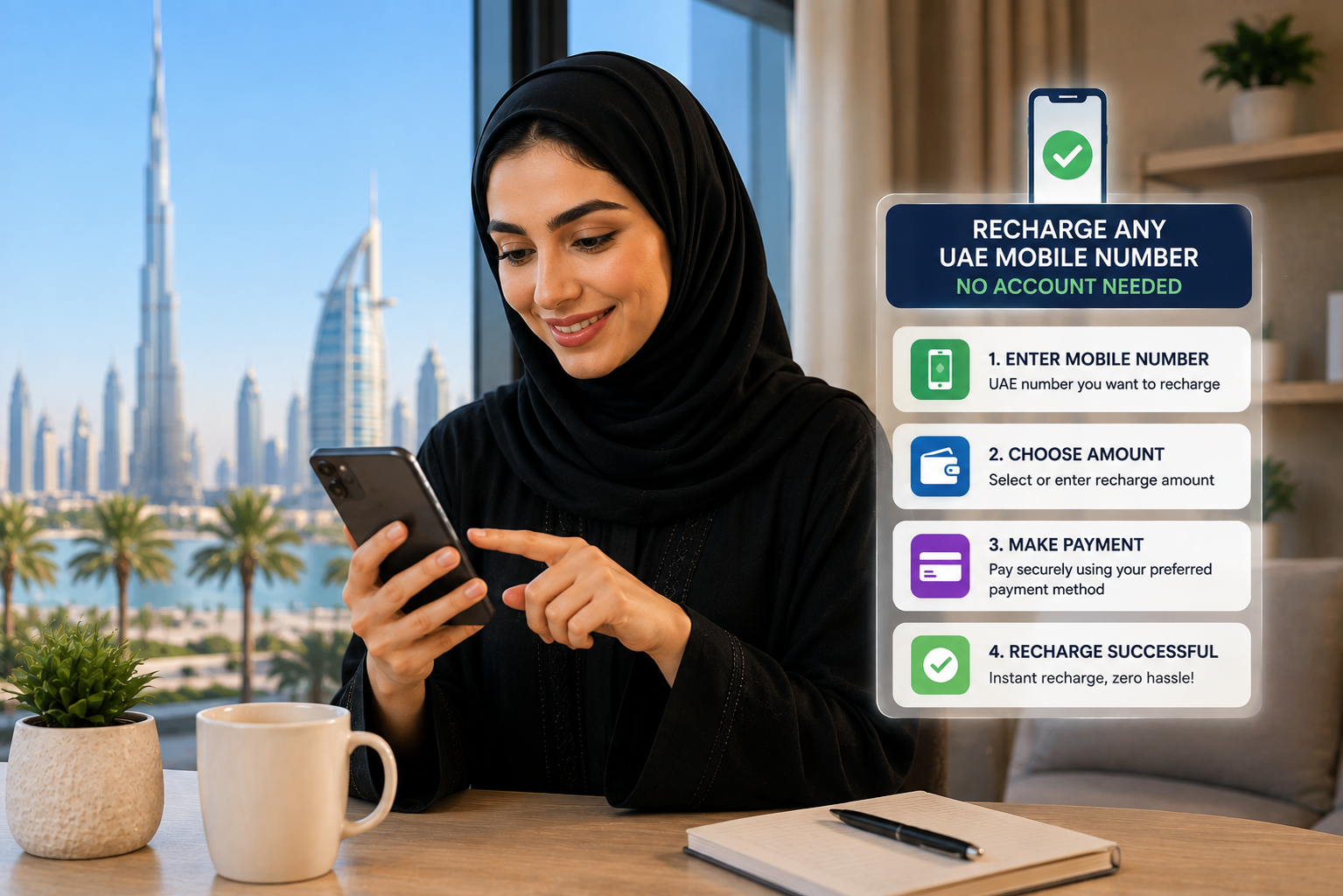 How to Recharge Any UAE Mobile Number Without Creating an Account